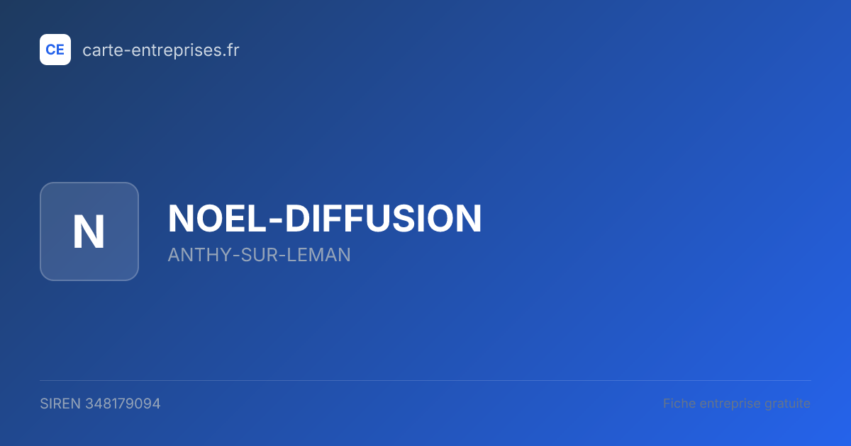 NOEL-DIFFUSION — 348179094 — fiche entreprise