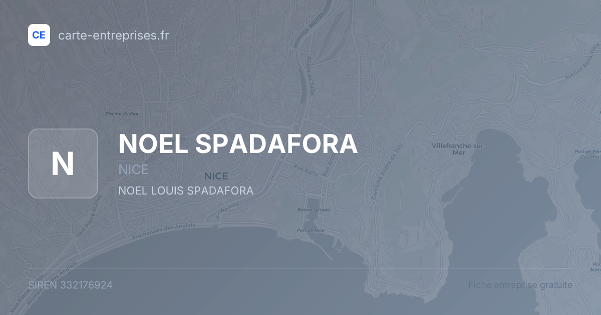 NOEL SPADAFORA — 332176924 — fiche entreprise