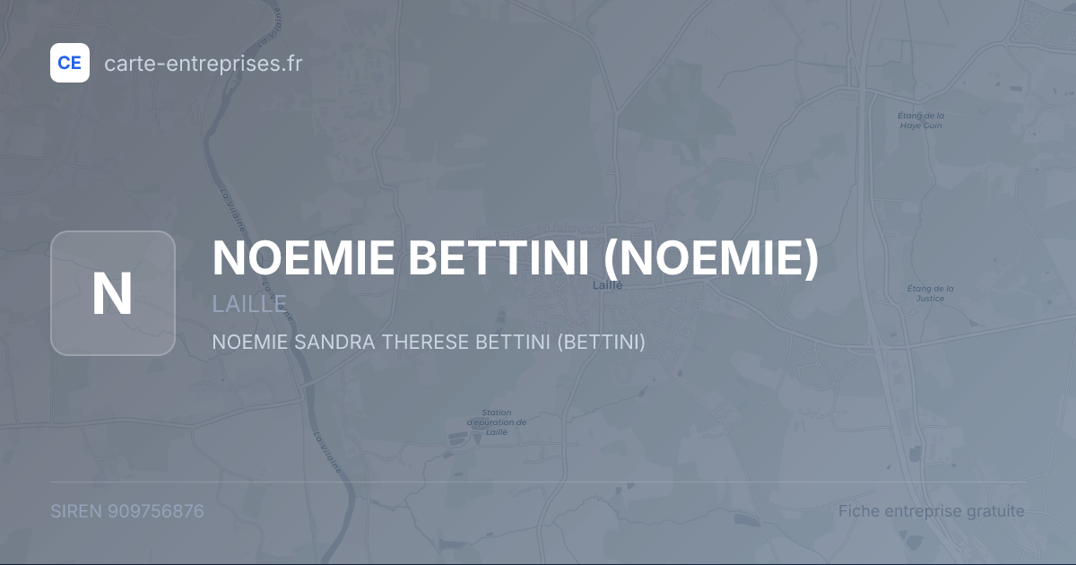 NOEMIE BETTINI (NOEMIE) — 909756876 — fiche entreprise