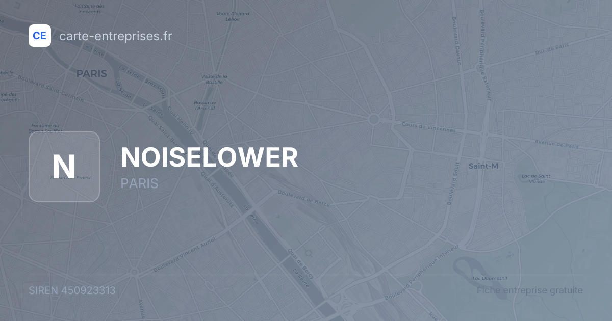 NOISELOWER — 450923313 — fiche entreprise