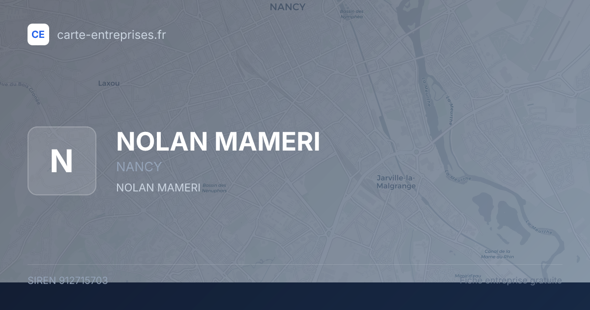 NOLAN MAMERI — 912715703 — fiche entreprise