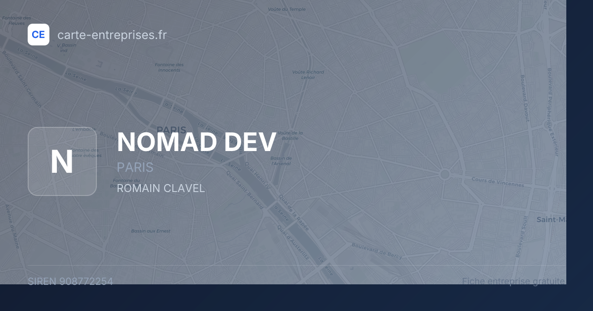 NOMAD DEV — 908772254 — fiche entreprise