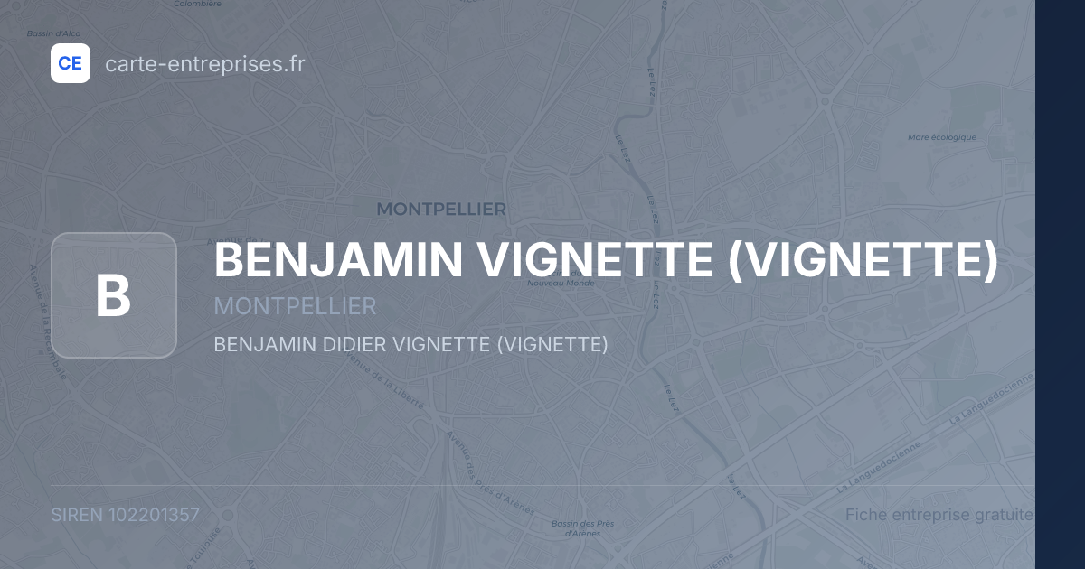 [NON-DIFFUSIBLE] — 102201357 — fiche entreprise