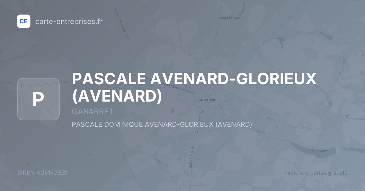[NON-DIFFUSIBLE] — 405147331 — fiche entreprise