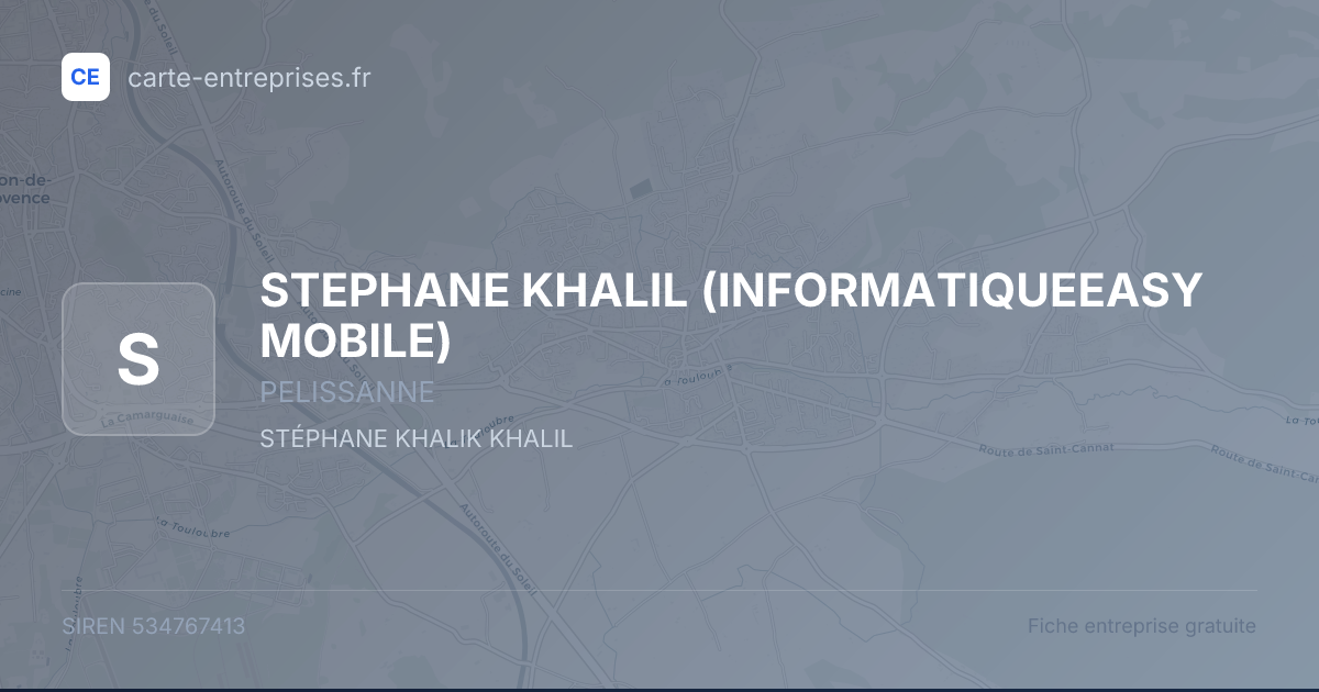 [NON-DIFFUSIBLE] — 534767413 — fiche entreprise