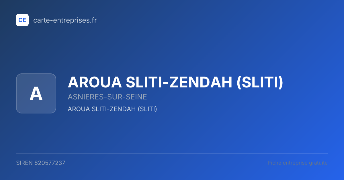 [NON-DIFFUSIBLE] — 820577237 — fiche entreprise
