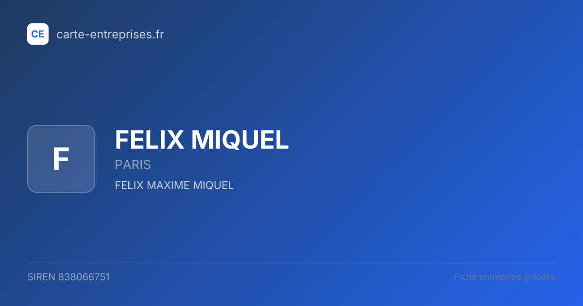[NON-DIFFUSIBLE] — 838066751 — fiche entreprise