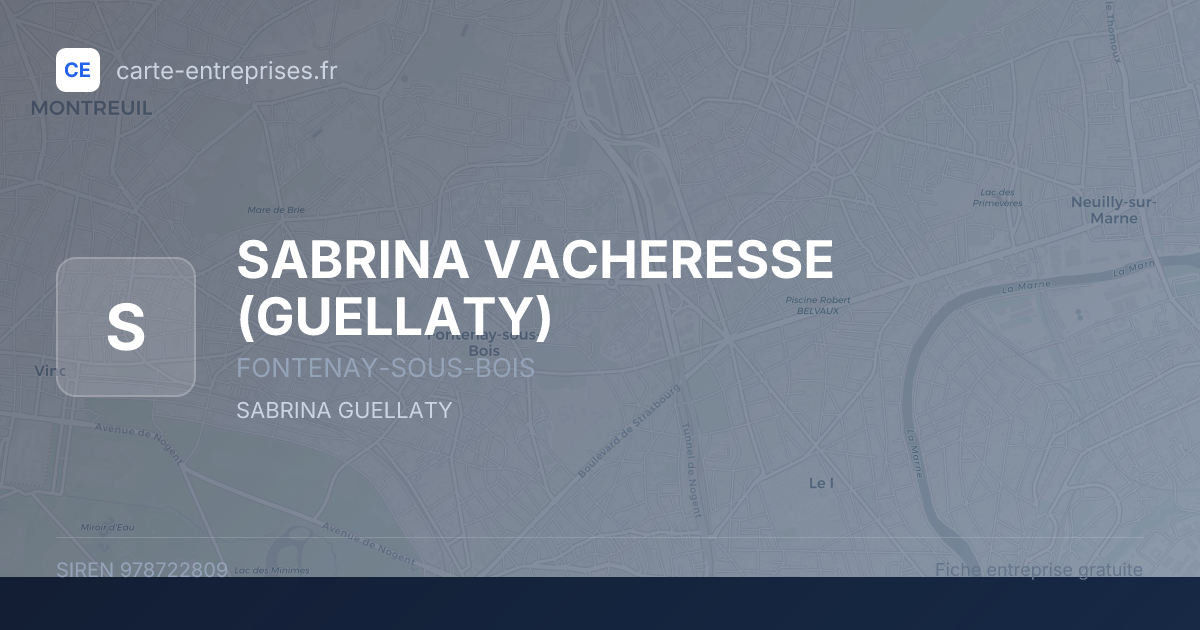 [NON-DIFFUSIBLE] — 978722809 — fiche entreprise