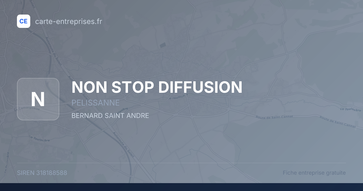 NON STOP DIFFUSION — 318188588 — fiche entreprise