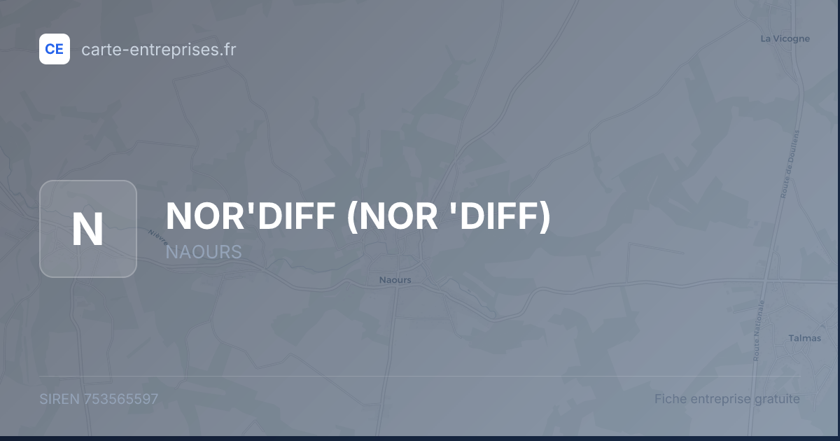 NOR'DIFF (NOR 'DIFF) — 753565597 — fiche entreprise