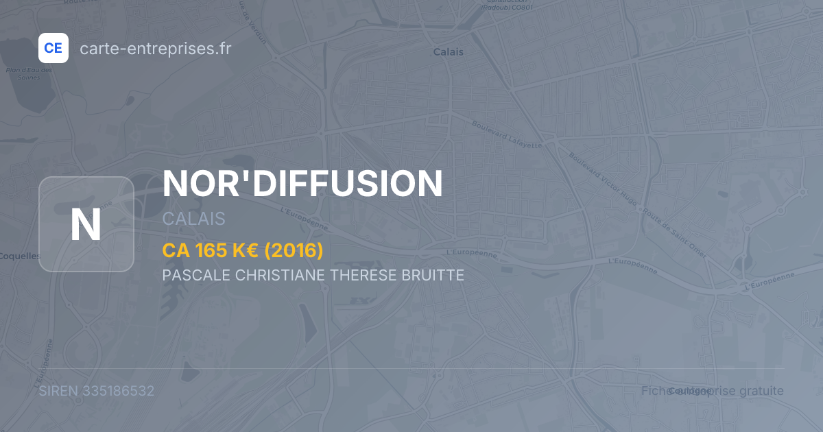 NOR'DIFFUSION — 335186532 — fiche entreprise