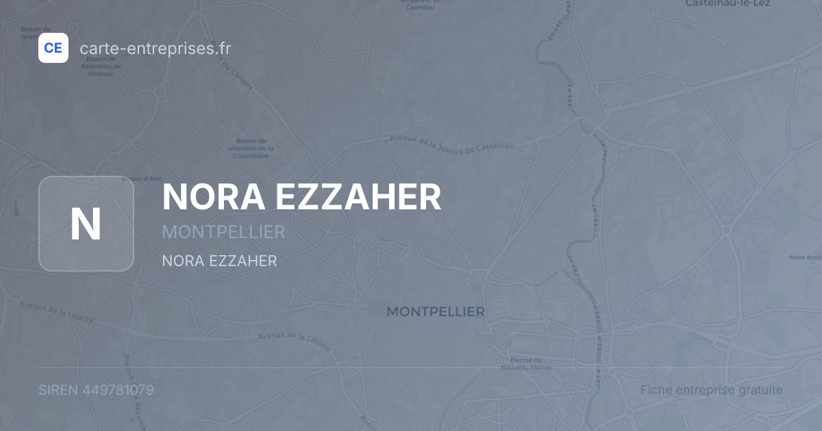 NORA EZZAHER — 449781079 — fiche entreprise