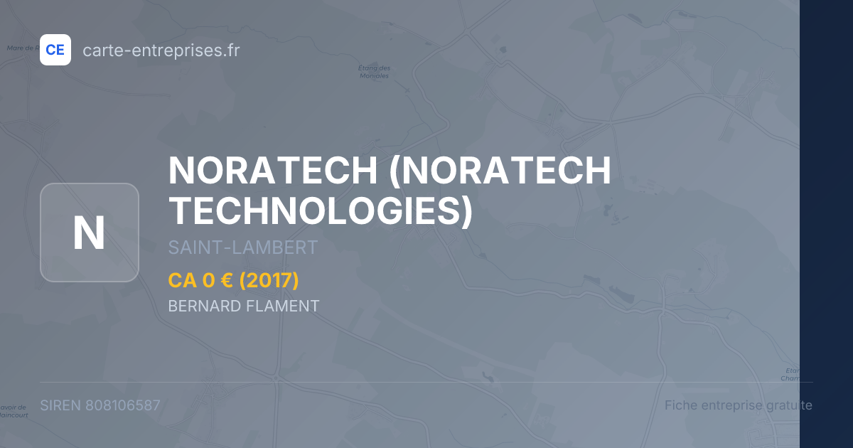 NORATECH (NORATECH TECHNOLOGIES) — 808106587 — fiche entreprise