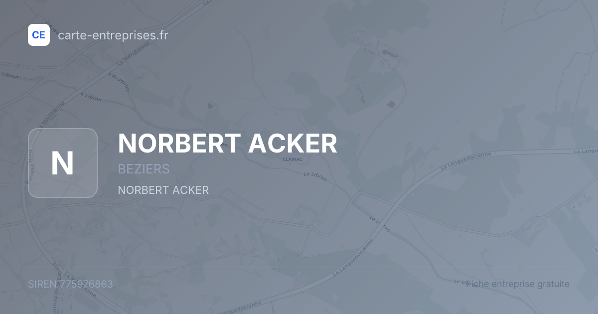 NORBERT ACKER — 775976863 — fiche entreprise