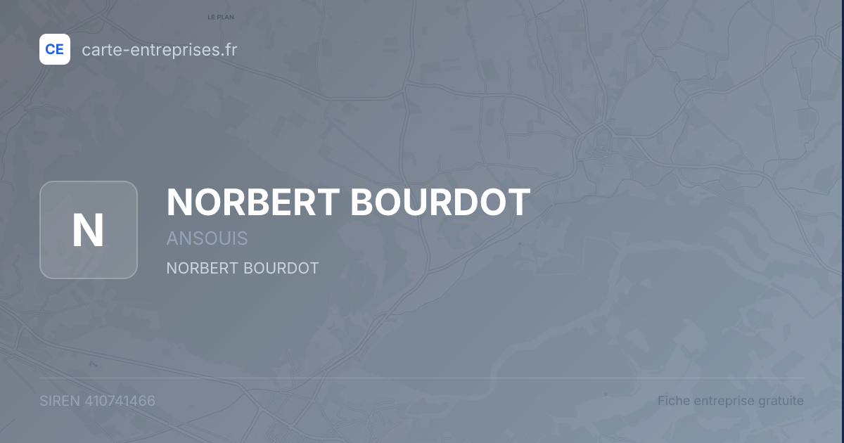 NORBERT BOURDOT — 410741466 — fiche entreprise