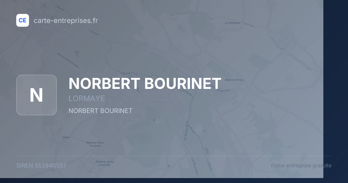 NORBERT BOURINET — 552940587 — fiche entreprise