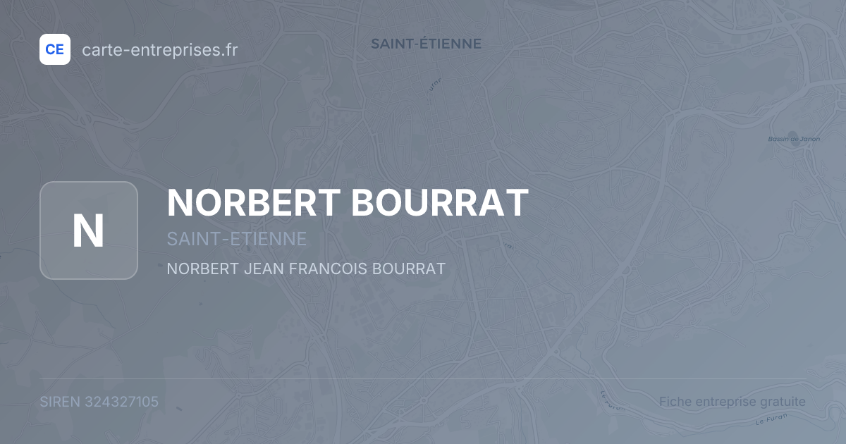 NORBERT BOURRAT — 324327105 — fiche entreprise