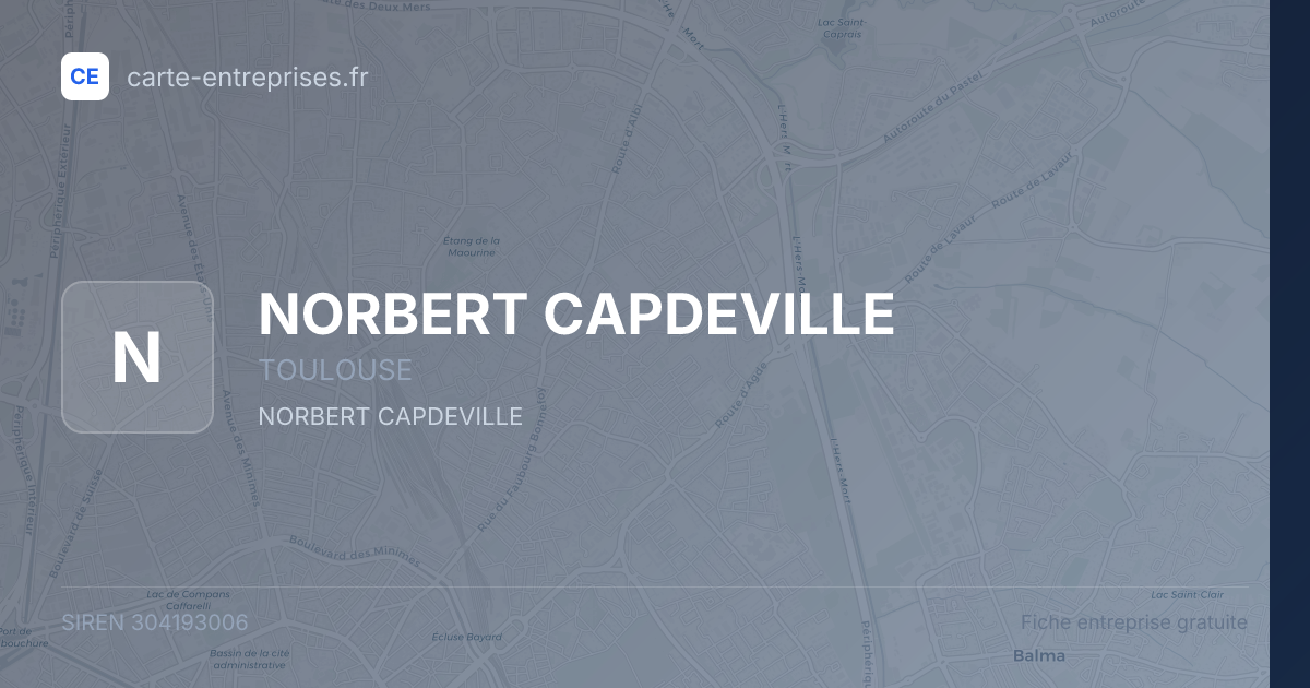 NORBERT CAPDEVILLE — 304193006 — fiche entreprise