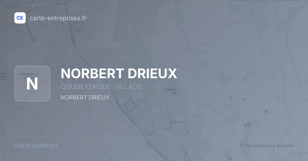 NORBERT DRIEUX — 331898007 — fiche entreprise