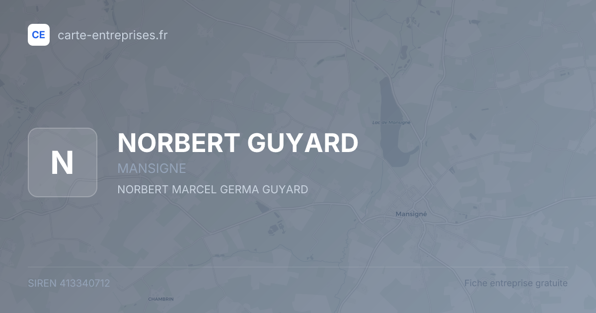 NORBERT GUYARD — 413340712 — fiche entreprise