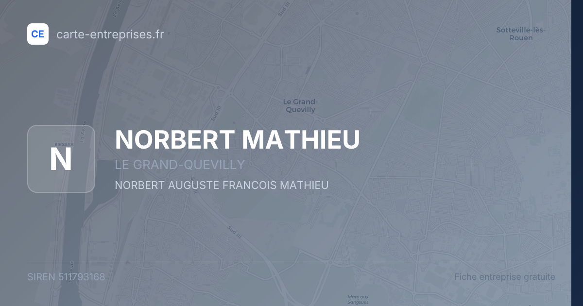 NORBERT MATHIEU — 511793168 — fiche entreprise