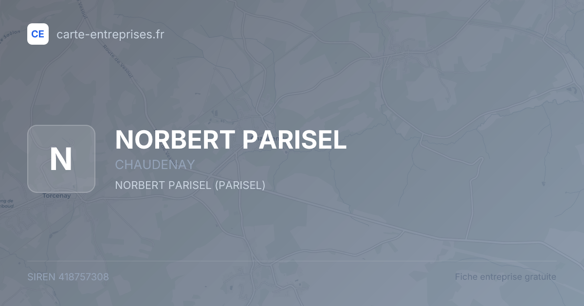 NORBERT PARISEL — 418757308 — fiche entreprise