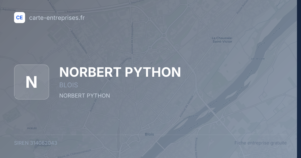 NORBERT PYTHON — 314062043 — fiche entreprise