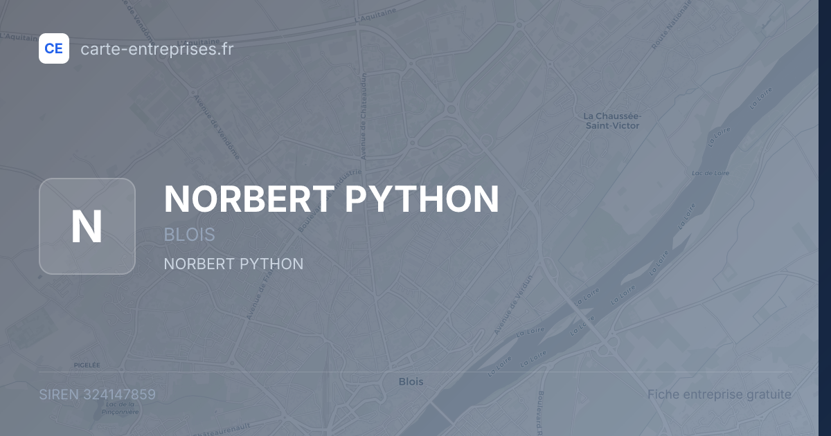 NORBERT PYTHON — 324147859 — fiche entreprise
