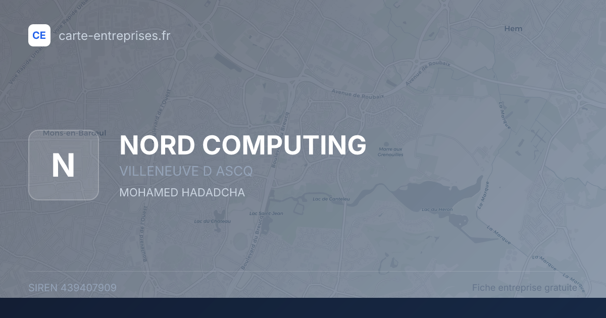 NORD COMPUTING — 439407909 — fiche entreprise