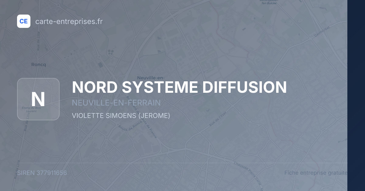 NORD SYSTEME DIFFUSION — 377911656 — fiche entreprise