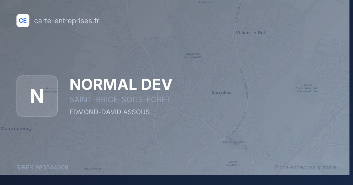 NORMAL DEV — 983544008 — fiche entreprise