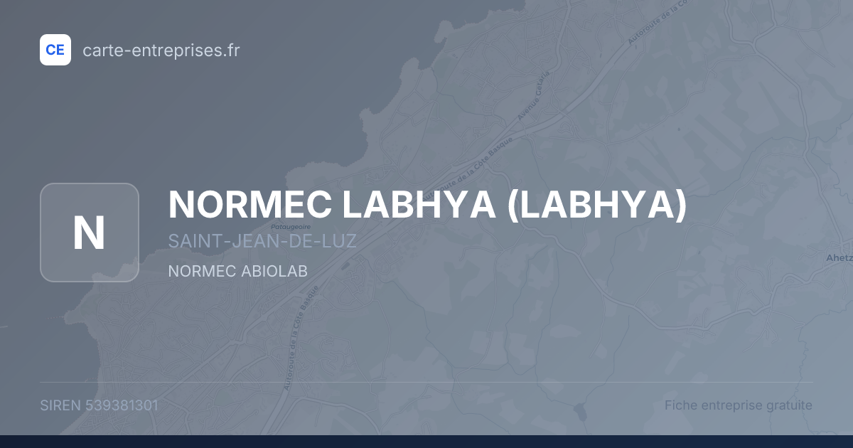 NORMEC LABHYA (LABHYA) — 539381301 — fiche entreprise
