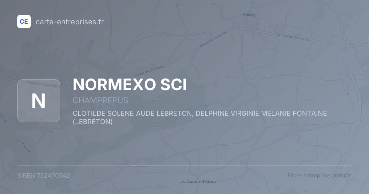 NORMEXO SCI — 752470542 — fiche entreprise