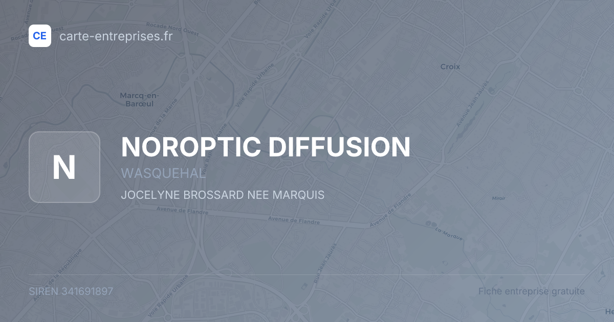 NOROPTIC DIFFUSION — 341691897 — fiche entreprise