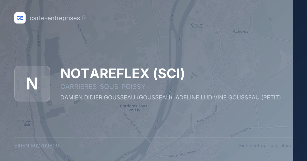 NOTAREFLEX (SCI) — 892709809 — fiche entreprise