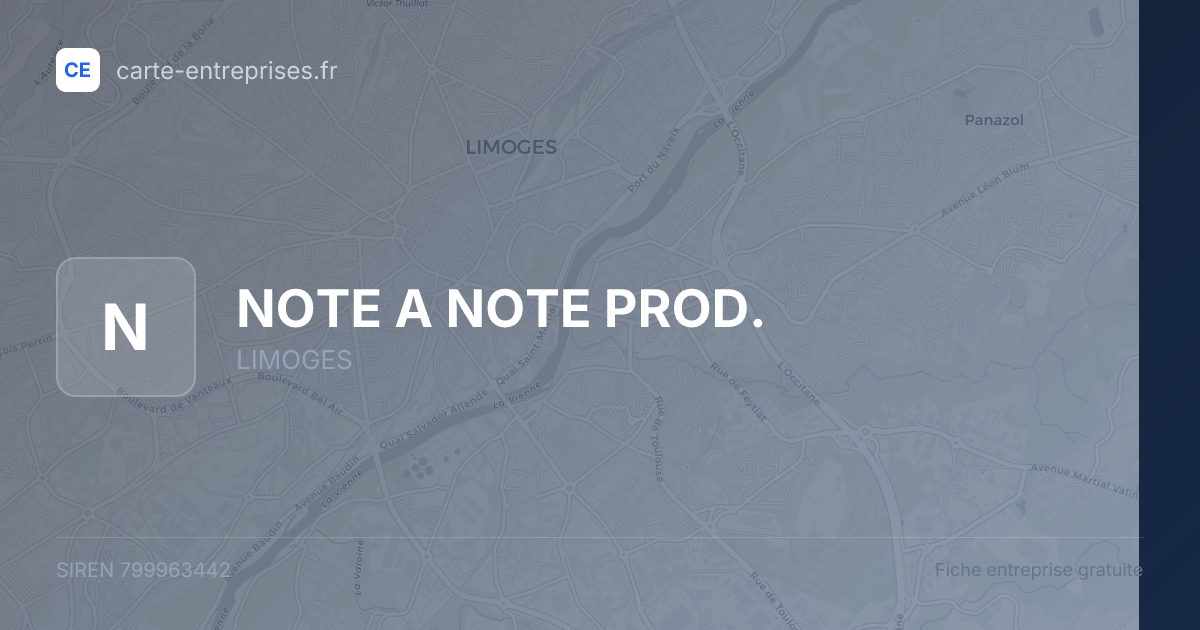 NOTE A NOTE PROD. — 799963442 — fiche entreprise