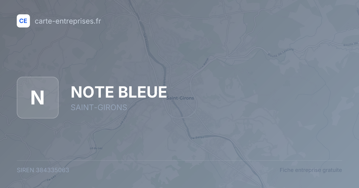 NOTE BLEUE — 384335063 — fiche entreprise
