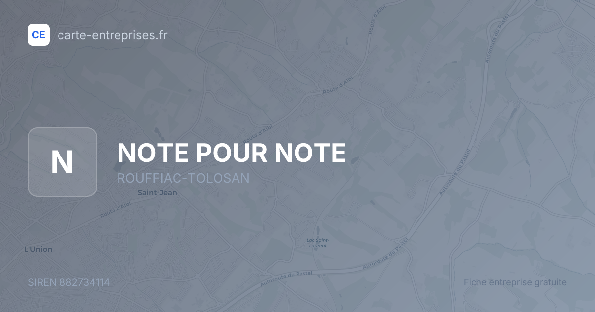 NOTE POUR NOTE — 882734114 — fiche entreprise