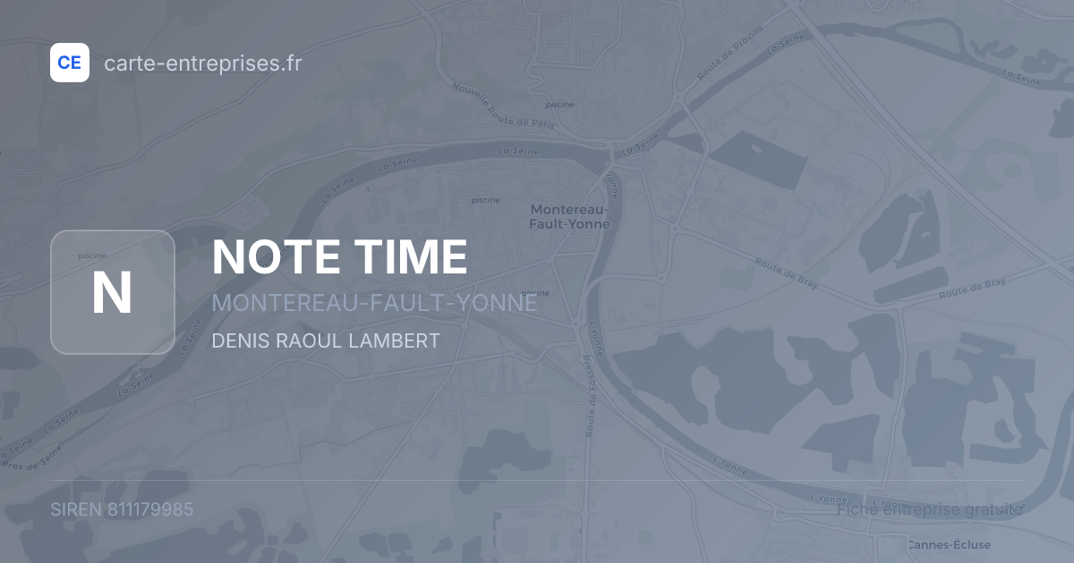 NOTE TIME — 811179985 — fiche entreprise