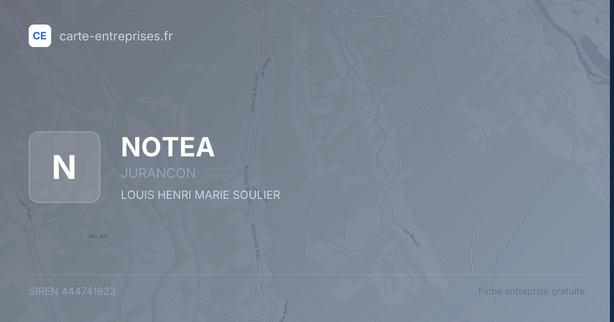 NOTEA — 444741623 — fiche entreprise