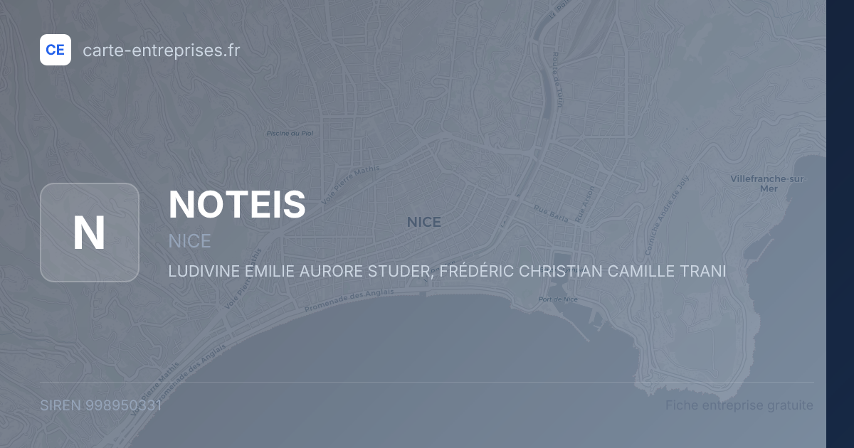 NOTEIS — 998950331 — fiche entreprise