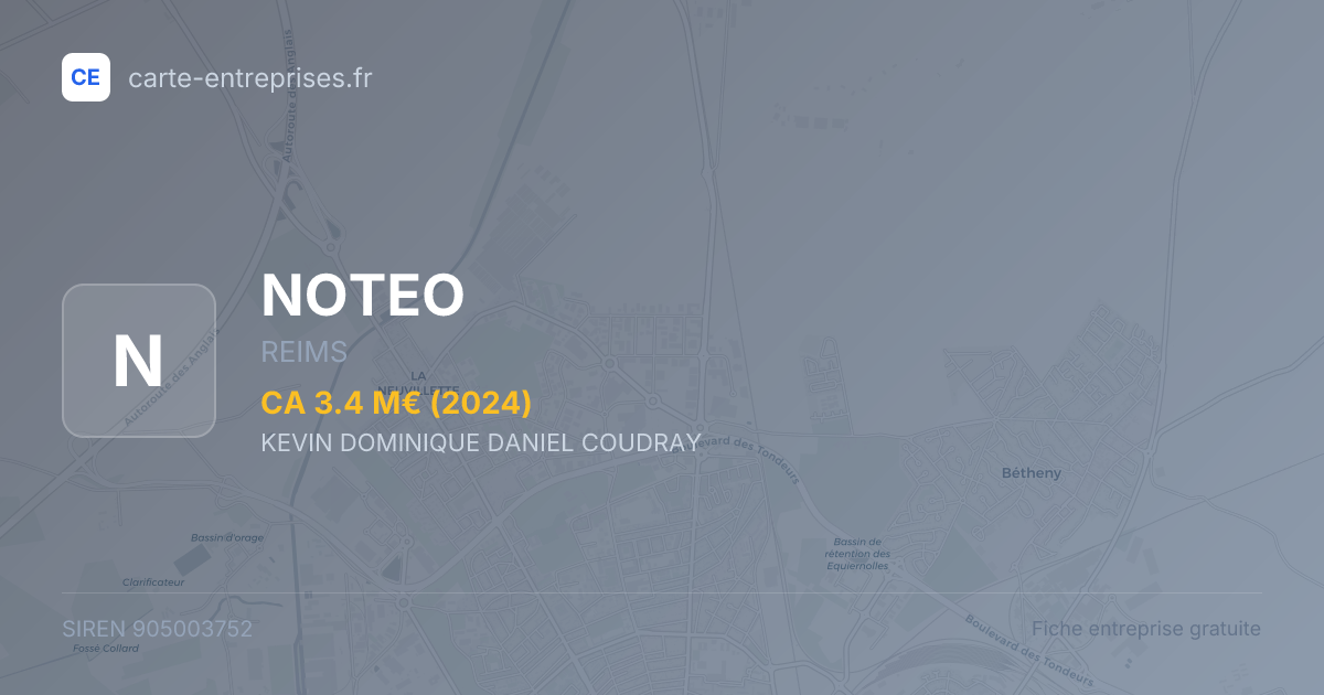 NOTEO — 905003752 — fiche entreprise