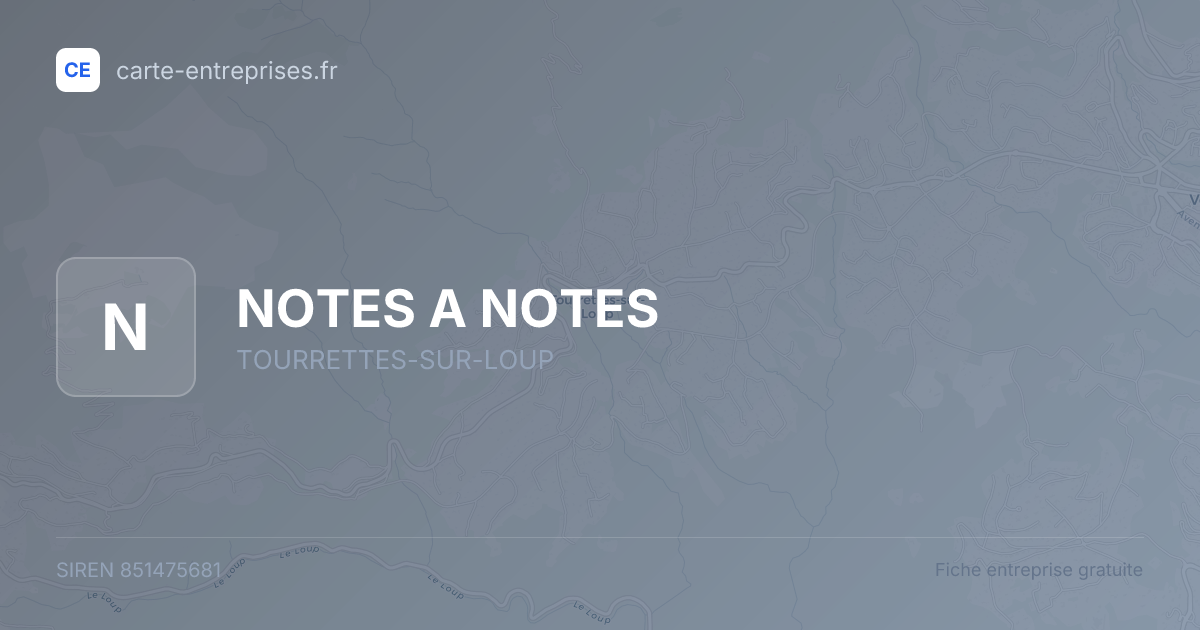 NOTES A NOTES — 851475681 — fiche entreprise