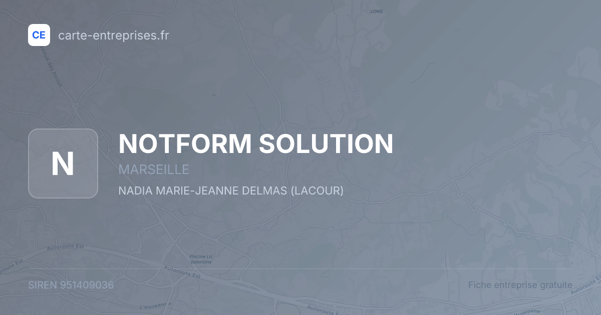 NOTFORM SOLUTION — 951409036 — fiche entreprise