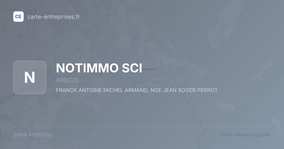 NOTIMMO SCI — 439195702 — fiche entreprise