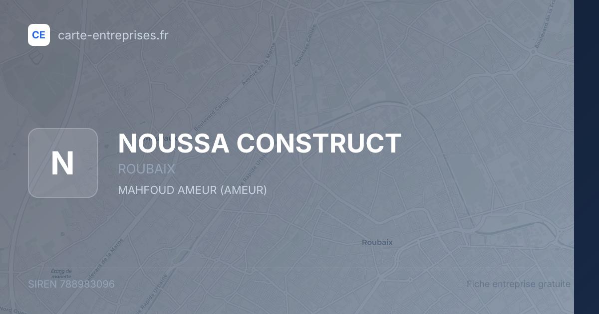NOUSSA CONSTRUCT — 788983096 — fiche entreprise