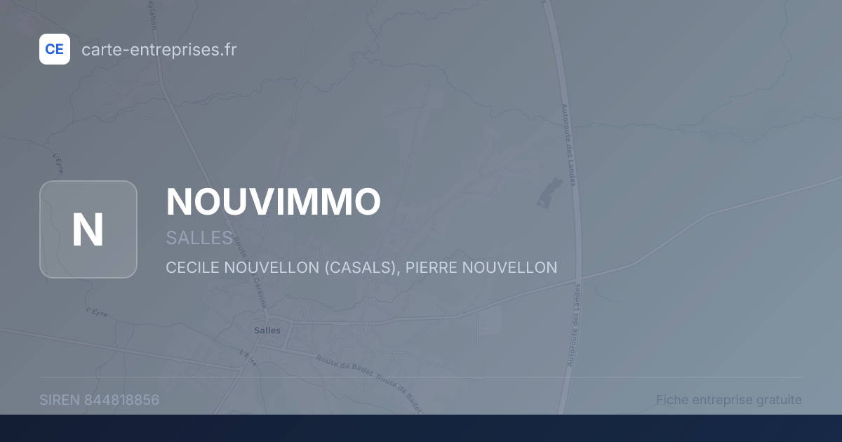 NOUVIMMO — 844818856 — fiche entreprise