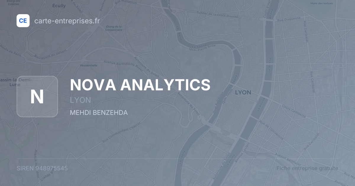 NOVA ANALYTICS — 948975545 — fiche entreprise