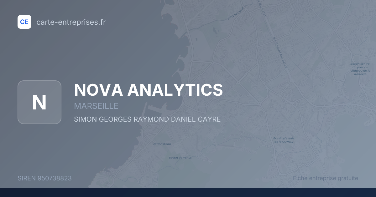 NOVA ANALYTICS — 950738823 — fiche entreprise