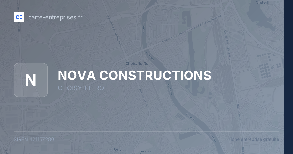 NOVA CONSTRUCTIONS — 421157280 — fiche entreprise